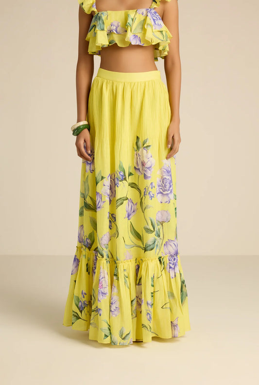 Vama Maxi Skirt - Yellow
