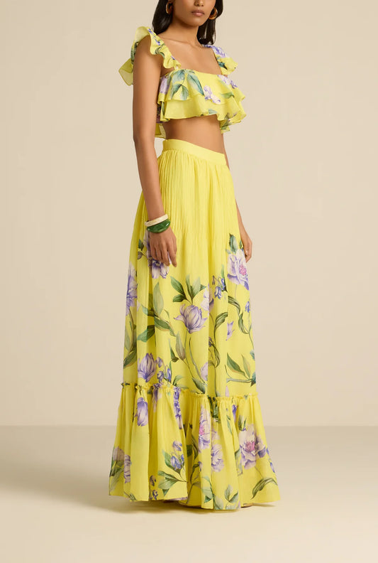 Vama Maxi Skirt - Yellow