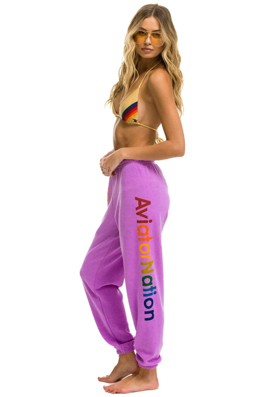 Aviator Nation Sweatpants - Neon Purple