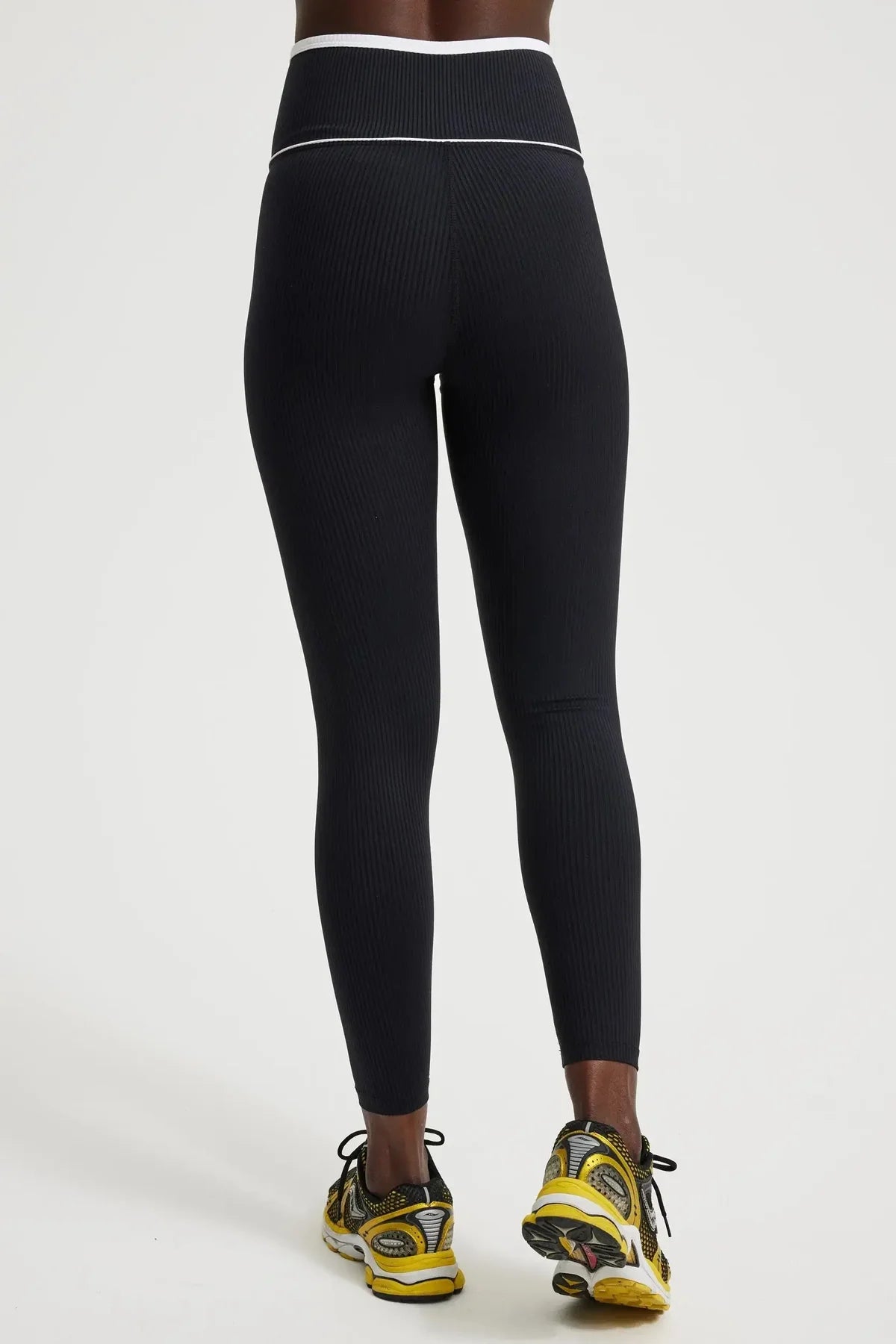 Ribbed Two Tone Veronica Legging - Black / White