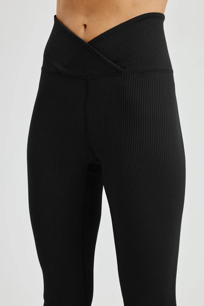 Ribbed Veronica Legging - Black