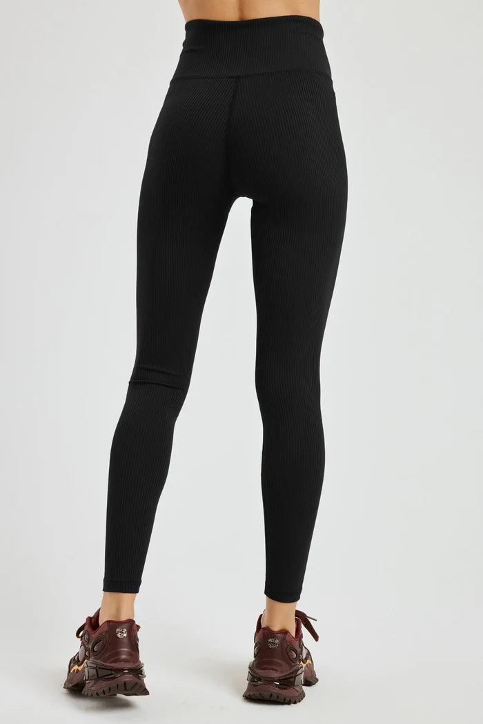 Ribbed Veronica Legging - Black