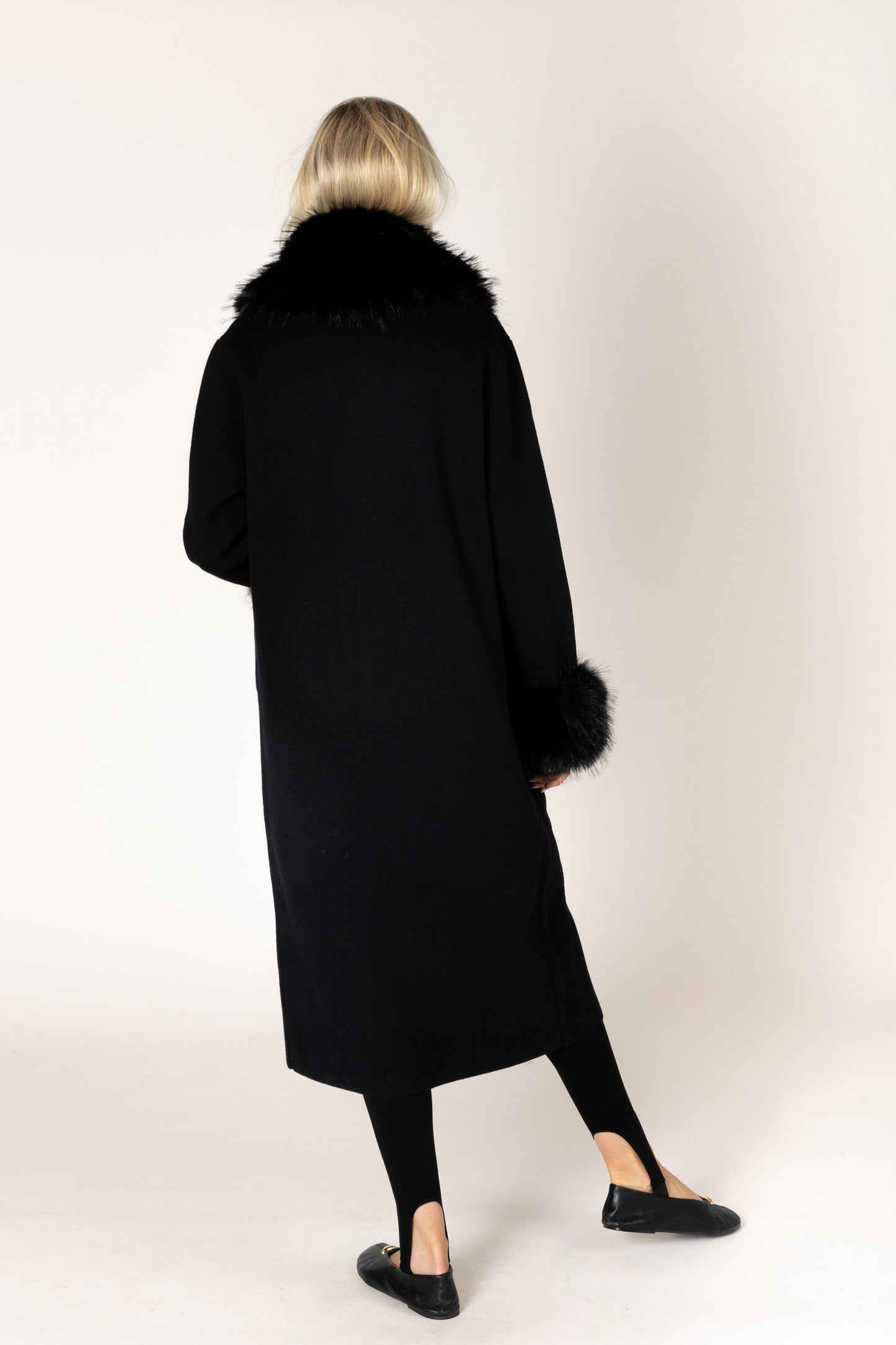 Vicki Essentials Fur Coat - Black