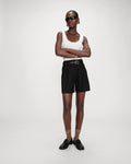 Vite Pleated Straight Shorts - Noir