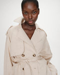 Vogue Short Trench Coat - Sand