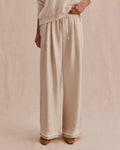 Valerie Pleated Print Pant - Wheat / Shell