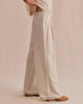 Valerie Pleated Print Pant - Wheat / Shell