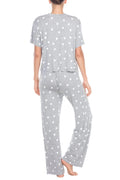 All American PJ Set - Heather Grey Hearts