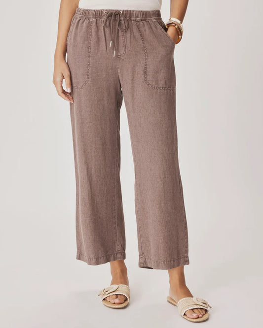 Angie Crop Wide Leg Pant - Wicker