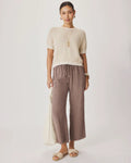 Angie Crop Wide Leg Pant - Wicker