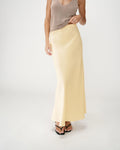 Winda High-Waisted Flared Long Skirt - Jaune