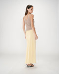 Winda High-Waisted Flared Long Skirt - Jaune