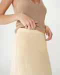 Winda High-Waisted Flared Long Skirt - Jaune