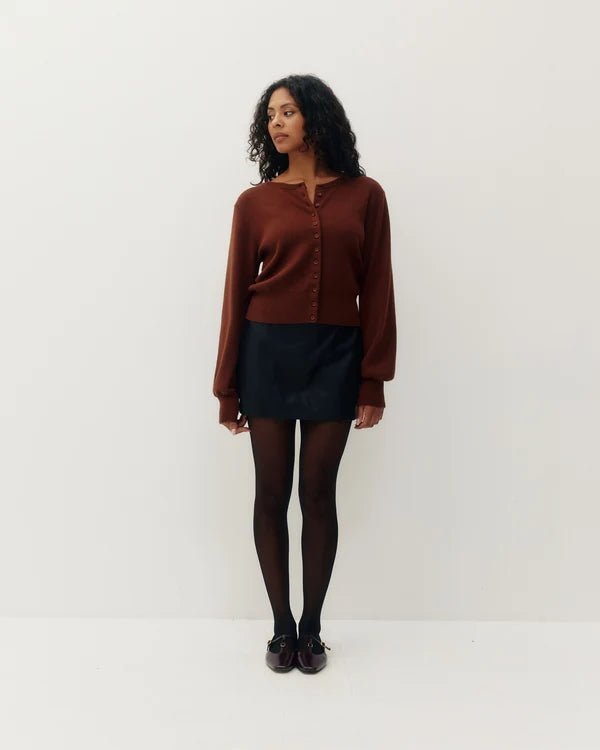 Pullover Two-Way Cardigan - Winter Fig