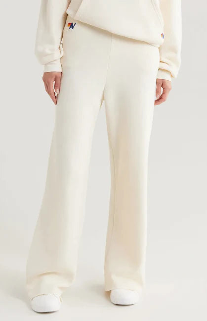 Wide Leg Pocket Sweatpants - Vintage White