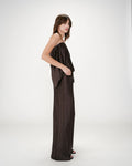 West Pleated Bustier Top - Chocolate