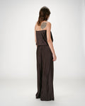West Pleated Bustier Top - Chocolate