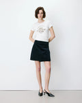 Adele Corduroy Wrap Mini Skirt - Navy