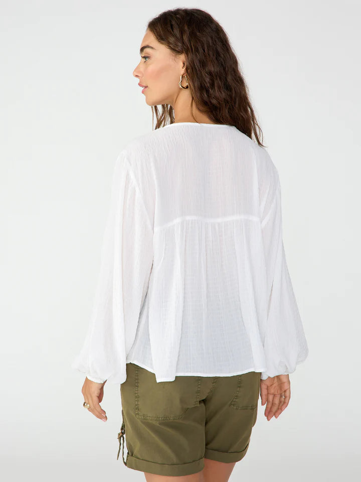 Wide Sleeve Blouse - White