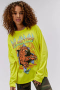 Def Leppard Animal Long Sleeve Merch Tee - Lemon Tonic