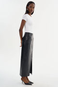 Yvette Faux Leather Maxi Skirt - Black