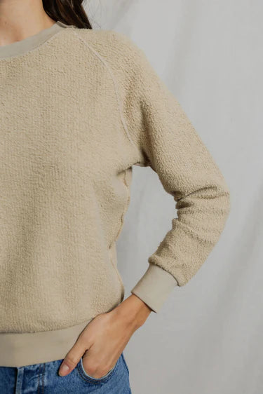 Ziggy Reverse Fleece Crew Neck Sweatshirt - Driftwood