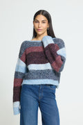 IHZulu Knit - Zinfandel Blue Stripe / Red