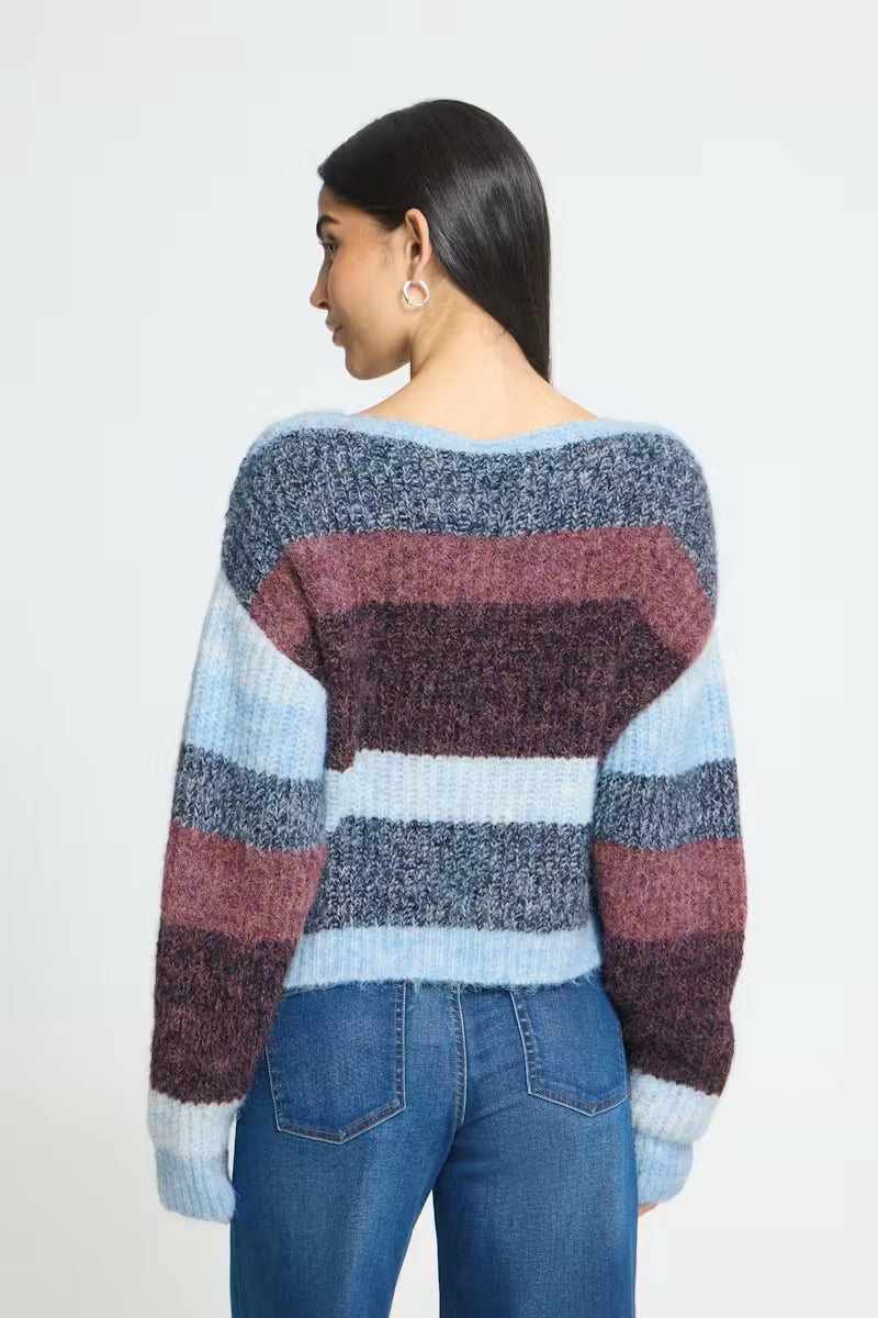 IHZulu Knit - Zinfandel Blue Stripe / Red