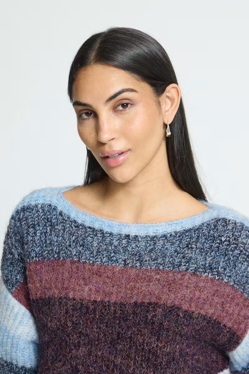 IHZulu Knit - Zinfandel Blue Stripe / Red