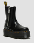 2976 Max Leather Platform Chelsea Boots - Black Buttero Leather