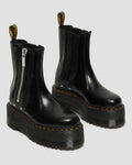 2976 Max Leather Platform Chelsea Boots - Black Buttero Leather