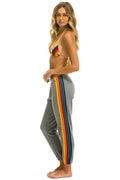 Women's 5 Stripe Sweatpants - Heather Grey