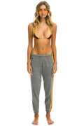 Women's 5 Stripe Sweatpants - Heather Grey