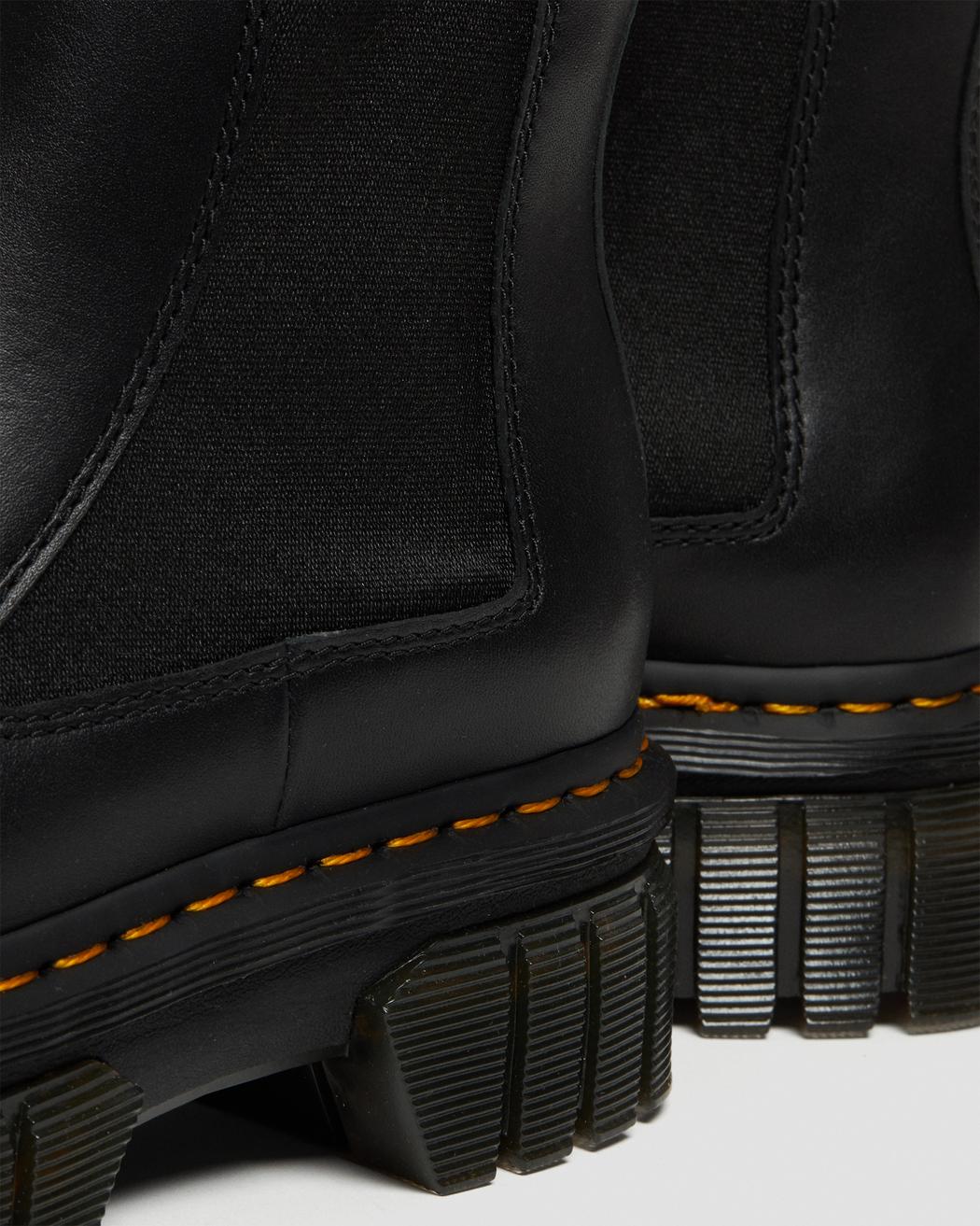 Audrick Nappa Leather Platform Chelsea Boots - Black