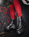 Audrick Nappa Leather Platform Ankle Boots - Black
