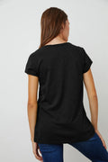 Kira Original Slub Scoop Neck Tee - Black