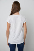 Kira Original Slub Scoop Neck Tee - White