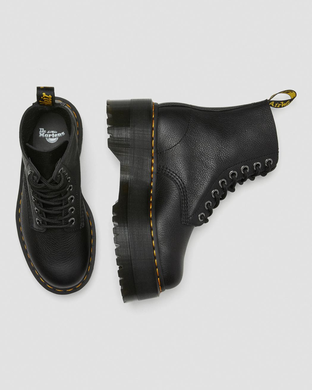 1460 Pascal Max Leather Platform Boots - Black Pisa