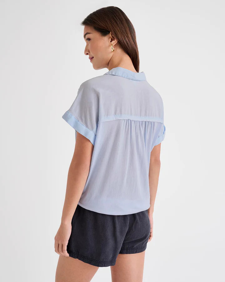 Short Sleeve Paige Shirt - Chicory